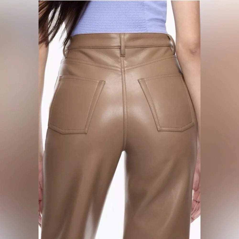 Wilfred Aritzia The Melina High Waisted Straight Leg Pant Constant Camel Size 0 - Picture 2 of 8